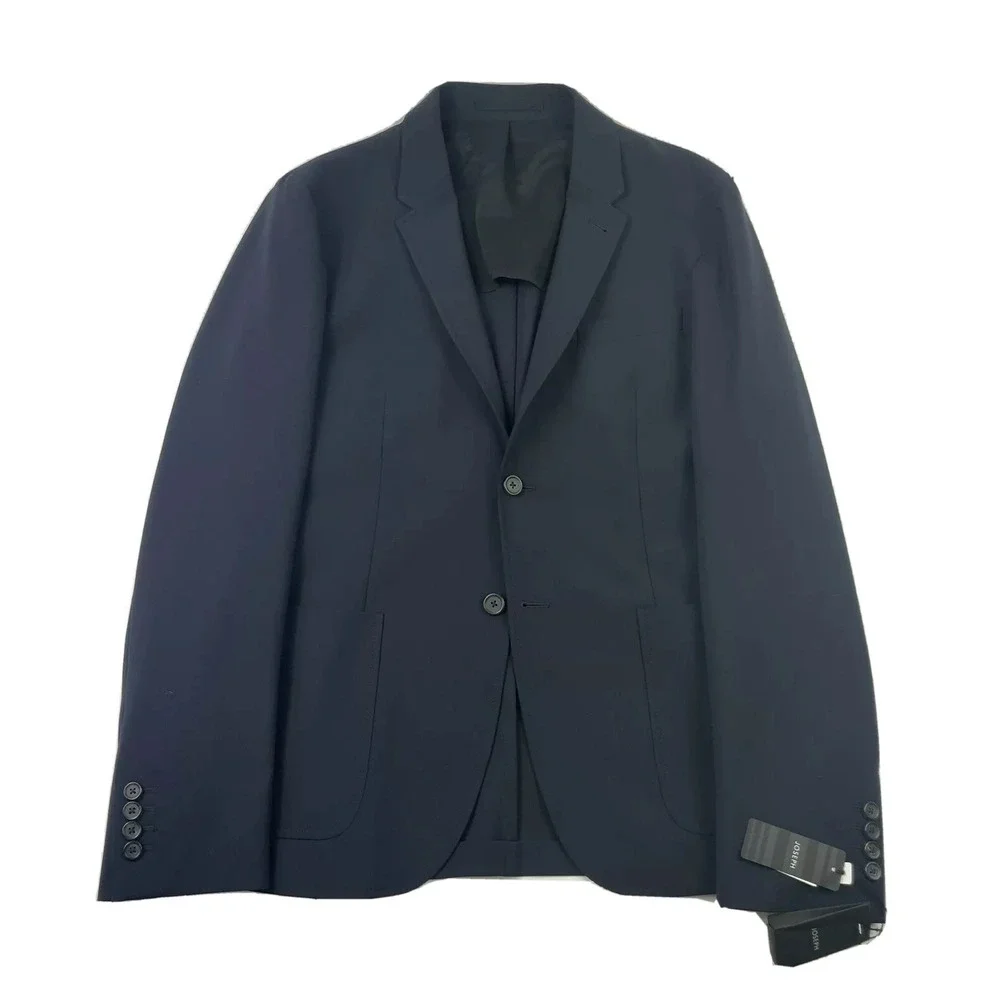 Joseph Venice Blazer Mens 42R Navy Blue Wool Blend Stretch Two Button Jacket NEW